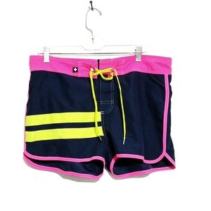 Andrew Christian Navy Blue Swim Shorts Size 34